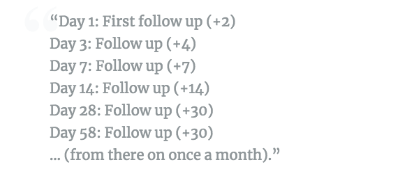 choose a follow-up sequence