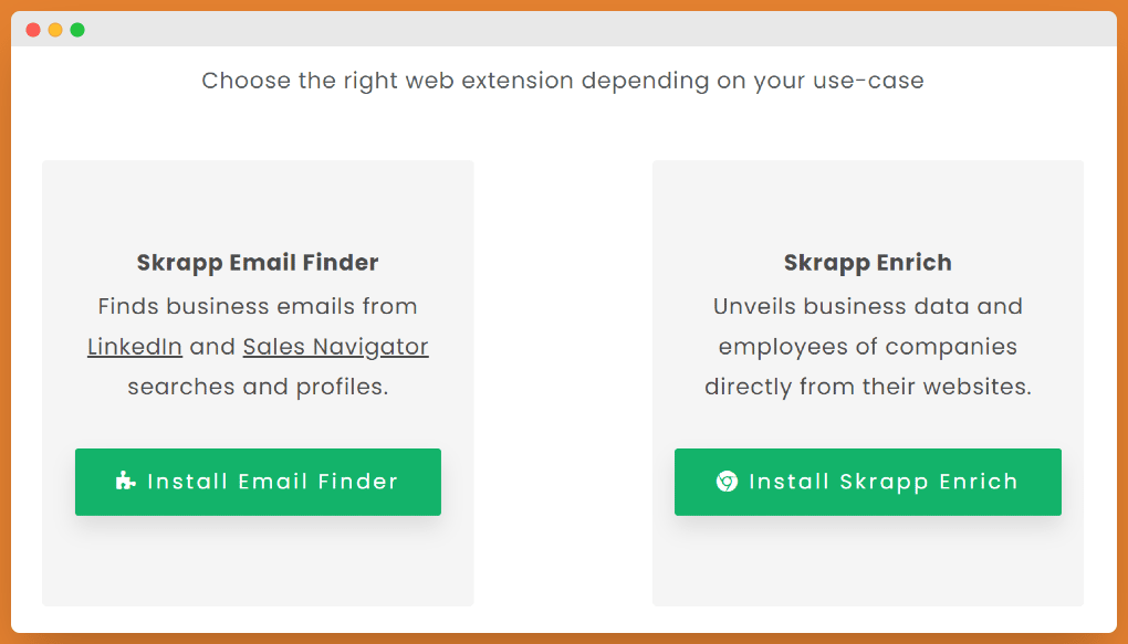 Skrapp.io email finder and skrap.io enrichment service
