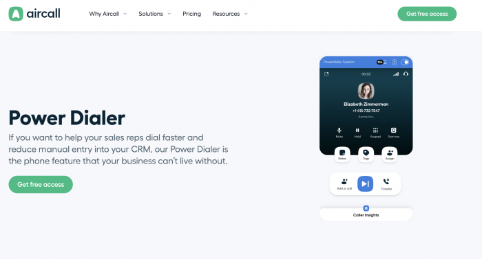 Aircall homepage